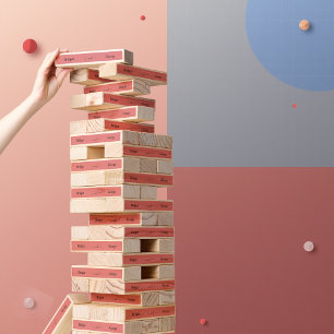 elegant apricot minimal black typography wedding topple tower