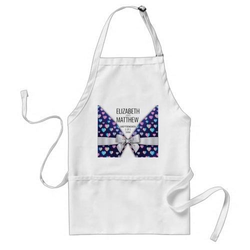 Elegant Apron Bow and Heart Speckles