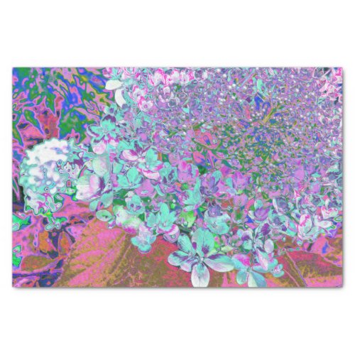 Elegant Aqua and Purple Limelight Hydrangea Detail Tissue Paper