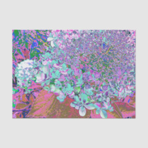 Elegant Aqua and Purple Limelight Hydrangea Detail Tissue Paper