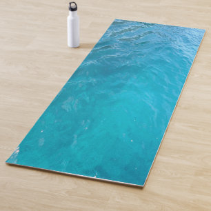 Elegant Aqua Blue Green Color Sea Water Template Yoga Mat