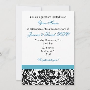 Elegant aqua Corporate party Invitation