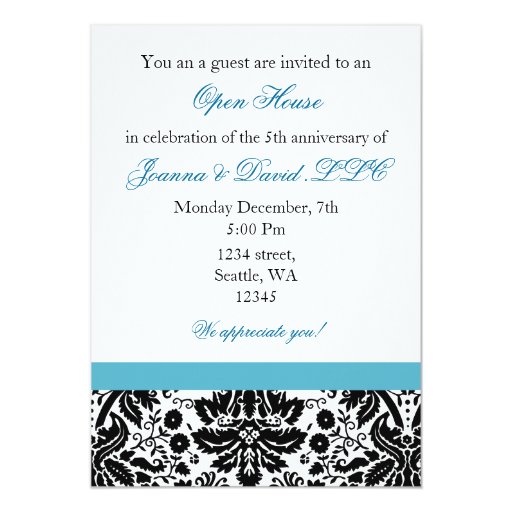 Elegant aqua Corporate party Invitation | Zazzle