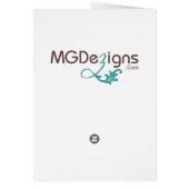 elegant aqua flourish Business Thank You Cards (Back)