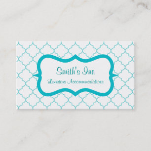 Elegant Aqua Pattern Business Card