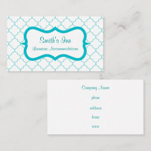 Elegant Aqua Pattern Business Card