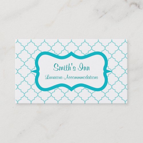 Elegant Aqua Pattern Business Card