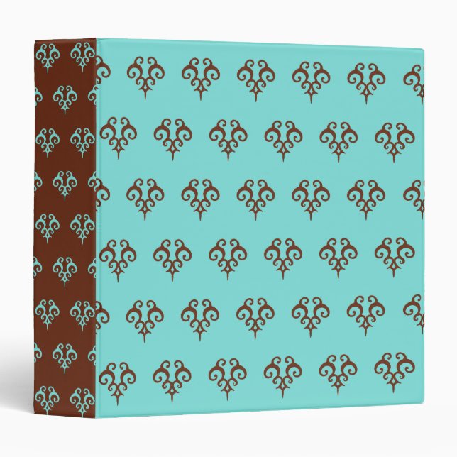 Elegant Aqua Scrapbook Binder  (Front/Spine)
