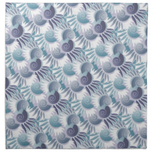 Elegant Aqua Teal and Purple Art Deco Glamour Cloth Napkin
