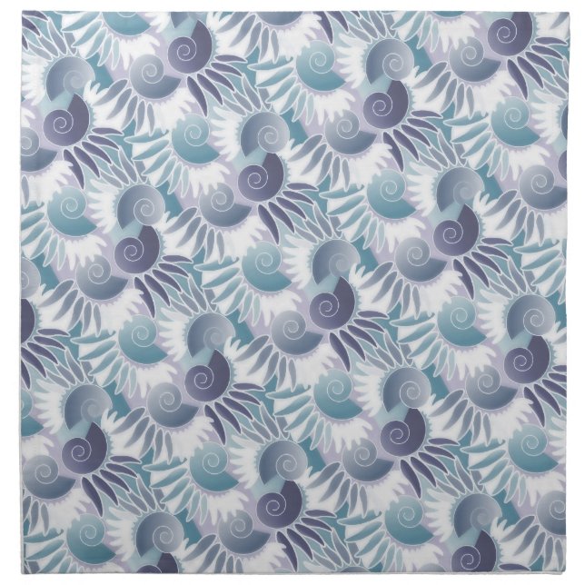 Elegant Aqua Teal and Purple Art Deco Glamour Cloth Napkin (Front)