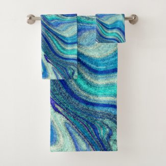 Elegant Aquamarine Paua Rainbow Shell Inspired