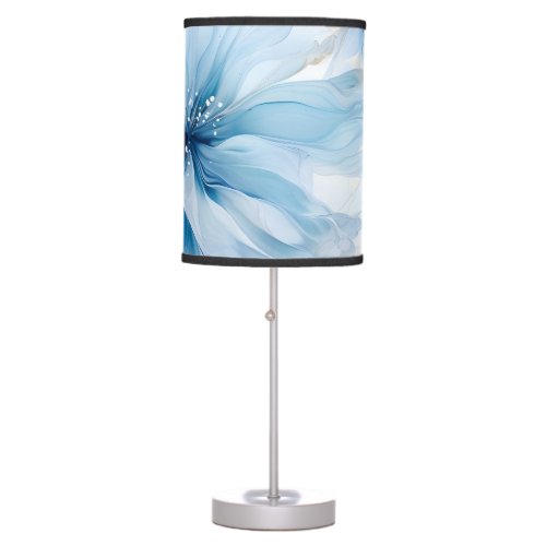Elegant Aquarelle Floral Bloom Watercolor Table Lamp