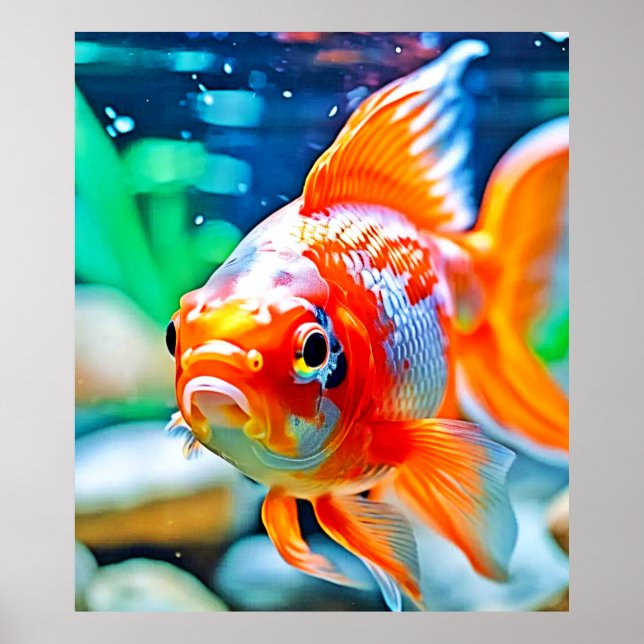 Elegant Aquarium Pet Fish Poster (Front)