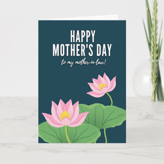Elegant Aquatic Mothers Card (Front)