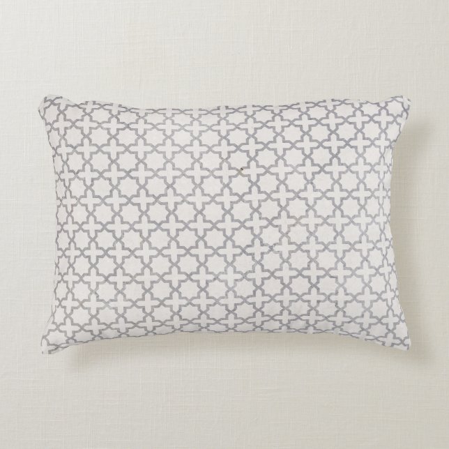 Elegant Arabesque Ornament Accent Pillow (Front)