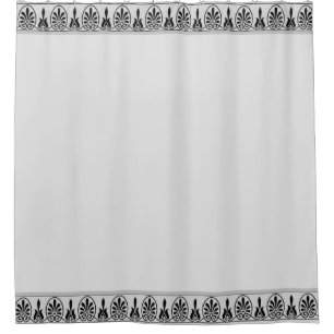 Elegant Arabesque Vector on Light Gray Shower Curtain