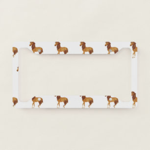 Elegant Arabian Horse Watercolor Equestrian License Plate Frame