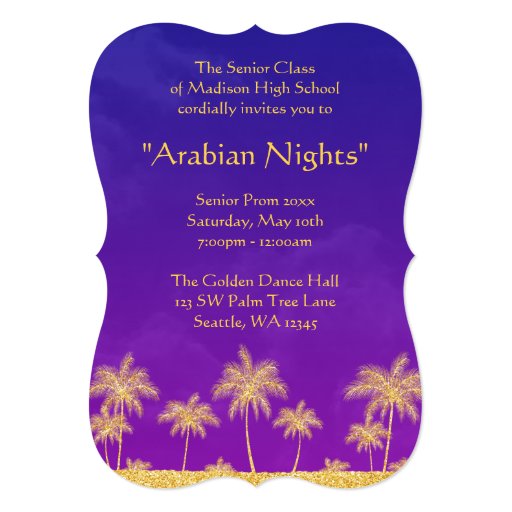 Arabian Nights Prom Invitations 5