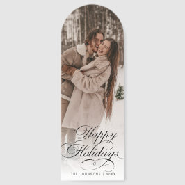 Elegant Arch 1 Photo Merry Christmas Holiday Card Bookmarks