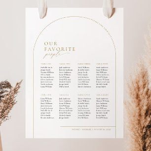 Elegant Arch 8 Tables Welcome Seating Chart Foam Board