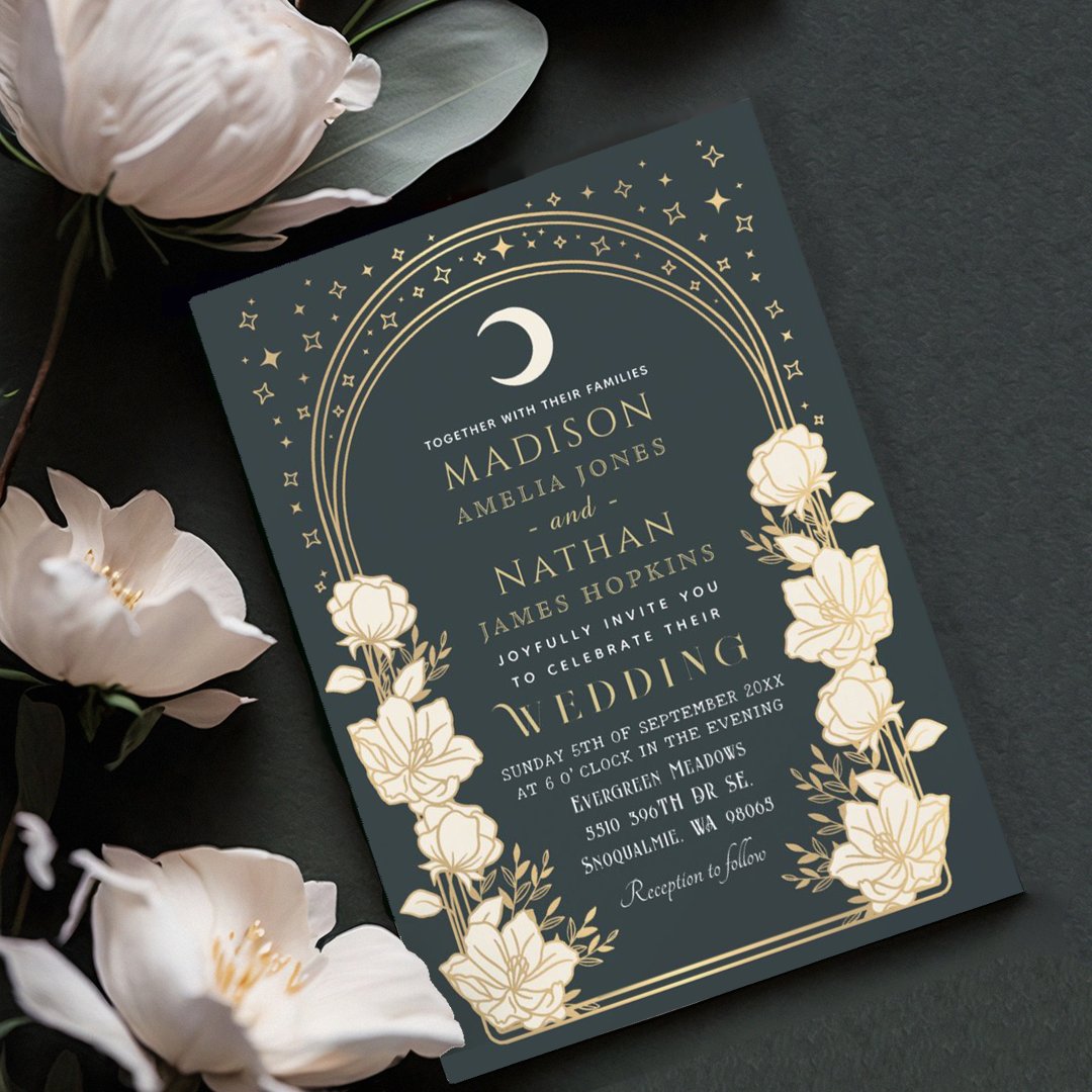 Elegant Arch Art Nouveau Wedding Invitation (Creator Uploaded)