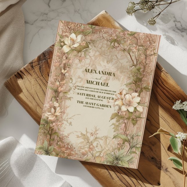 Elegant Arch Art Nouveau Wedding Invitation (Creator Uploaded)