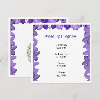 Elegant Arch Floral Wedding Program | Acrylic 