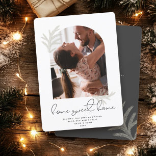 Elegant Arch HOME SWEET HOME Modern Spruce Holiday Card