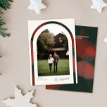 Elegant Arch Modern Holiday Christmas photo card<br><div class="desc">Level up your Holiday cards this year with this modern arch photo card. Featuring a elegant airbrushed arch frame and modern customizable typography. Additional room on the back to add a longer holiday message.</div>