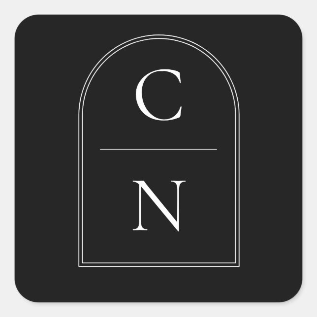 Elegant Arch Monogram Envelope Seals (Front)