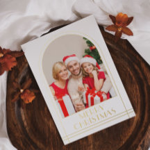   Elegant Arch Personalized Family Photo Christmas
