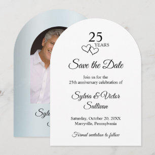 Elegant Arch Photo 25th Wedding Anniversary Party Save The Date