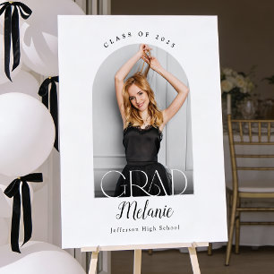 Elegant Arch Photo Grad Party Welcome Sign