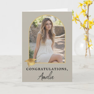 Elegant Arch Photo Graduation Congratulations Card