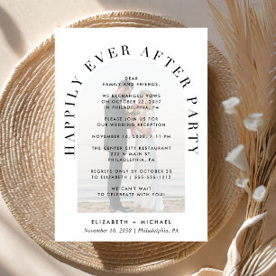 Elegant Arch Photo Overlay Wedding Reception Invitation