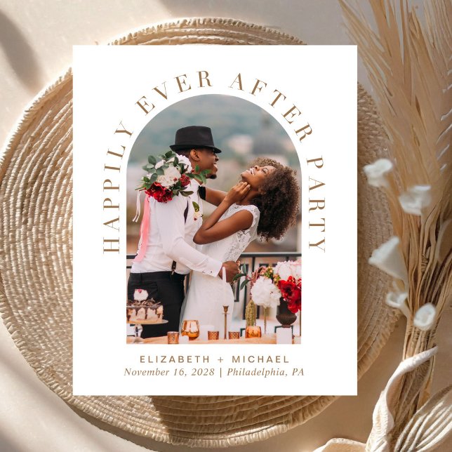 Elegant Arch Photo Wedding Reception Invitation (Creator Uploaded)