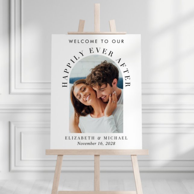Elegant Arch Photo Wedding Welcome Foam Board (Creator Uploaded)