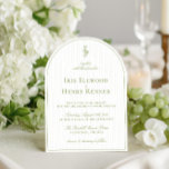 Elegant Arch Sage Green & Beige Stripe Wedding Invitation<br><div class="desc">This elegant arch-shaped wedding invitation features a soft sage green and beige color palette with subtle vertical stripes and timeless serif typography. A refined design perfect for garden weddings, formal outdoor ceremonies, or classic traditional celebrations. Fully customizable with your names, date, and location. Coordinates with the matching “Iris” Wedding Collection...</div>