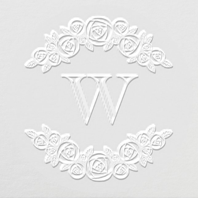 Elegant Arched Roses #1 Round One Initial Embosser (Design)