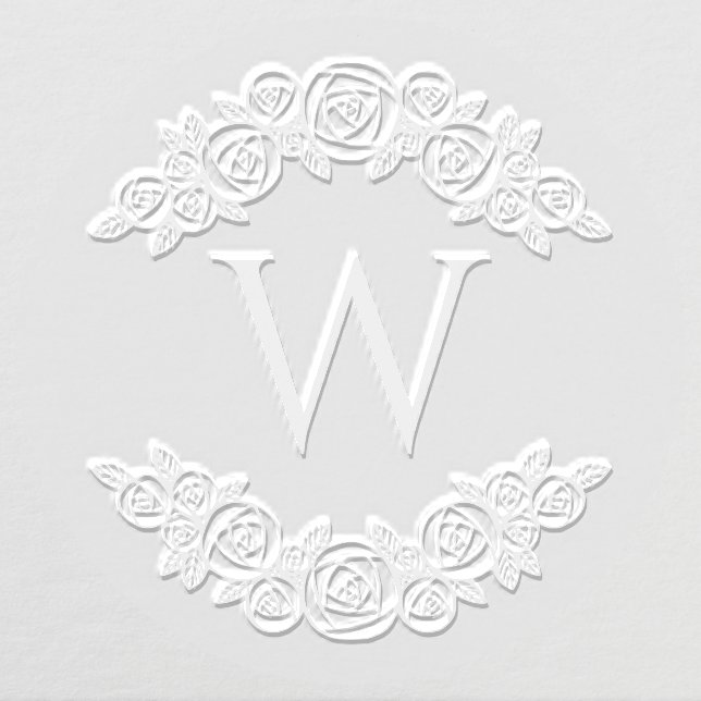Elegant Arched Roses #4 Round One Initial Embosser (Design)