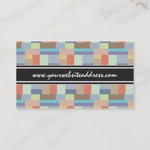 Elegant Architecture Retro Geometric Pattern Business Card Template