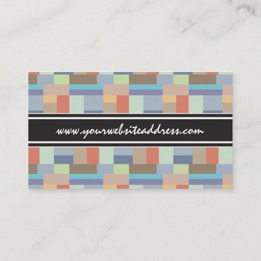 Customizable Elegant Architecture Retro Geometric Pattern Business Card Template