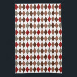 Elegant Argyle Diamond Pattern Kitchen Towel<br><div class="desc">This product features an elegant, modern, harlequin, diamond pattern that you will love and will make a great gift for yourself or someone you care about.Change the look by changing the background colour to another one of your liking.Click ‘Customize It>Edit> Background>Advanced ’ to make the change.The pattern is available on...</div>