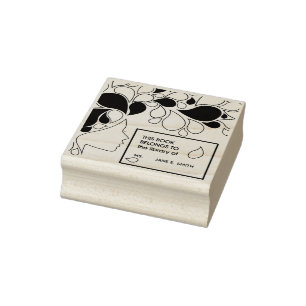 Elegant Art Book Belongs to Personalized Bookplate Rubber Stamp