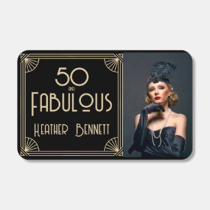 Elegant Art Deco 50 and Fabulous Birthday Matchboxes