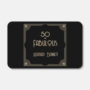 Elegant Art Deco 50 and Fabulous Birthday Matchboxes