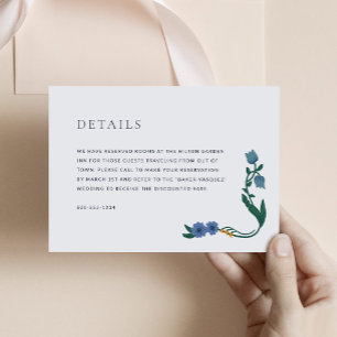 Elegant Art Deco Accommodations Enclosure Card