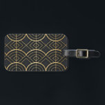 Elegant Art Deco Black & Gold Geometric Sticker Luggage Tag<br><div class="desc">Add a touch of timeless sophistication to your belongings with this elegant Art Deco-inspired sticker. Featuring bold gold geometric patterns over a sleek black background,  this design is perfect for vintage lovers,  luxury aesthetics,  or classy decor. Great for laptops,  notebooks,  planners,  and more.</div>