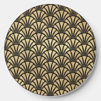 Elegant Art Deco Black Gold Wireless Charger