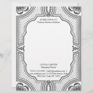 Elegant Art Deco Business Letterhead